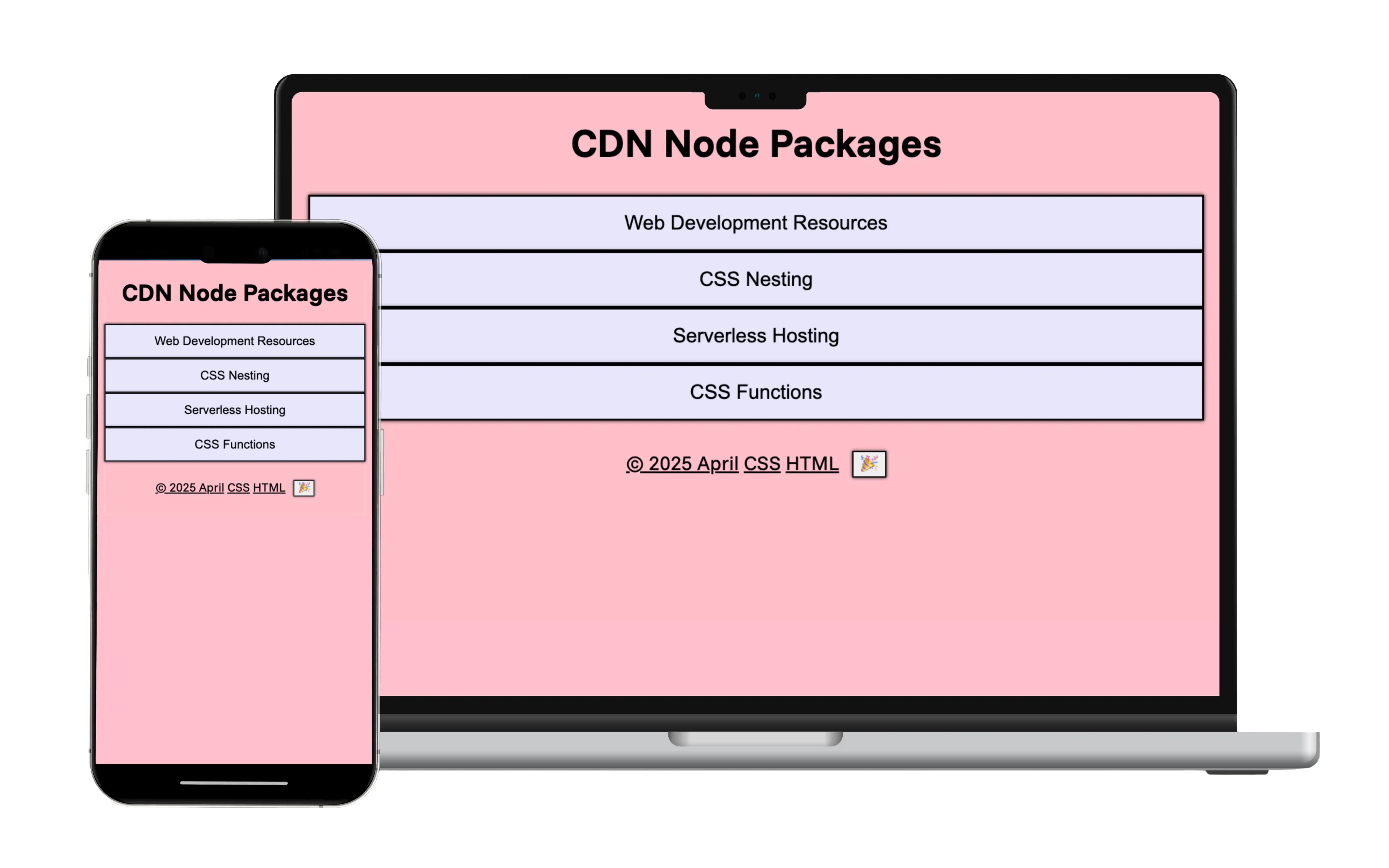 confetti node packages mockup